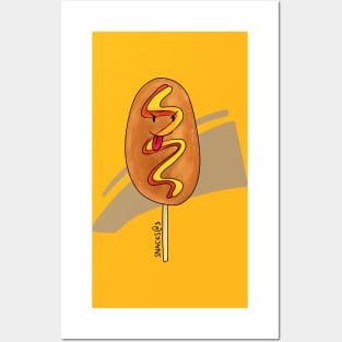 Corn Dog on Stick Posters and Art